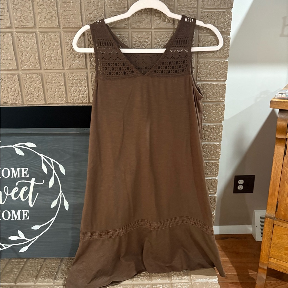 J. Jill Chocolate Brown Sleeveless Mini Dress